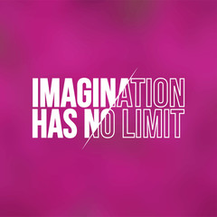 imagination has no limit. Life quote with modern background vector
