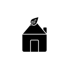 Poster - Green, home, leaf icon. Element of ecology isolated icon. Premium quality graphic design icon. Signs and symbols collection icon for websites, web design