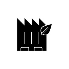 Poster - Factory, leaf, plant icon. Element of ecology isolated icon. Premium quality graphic design icon. Signs and symbols collection icon for websites, web design