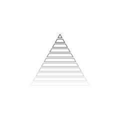 Poster - pyramid icon. Simple thin line, outline vector of charts and diagrams icons for UI and UX, website or mobile application