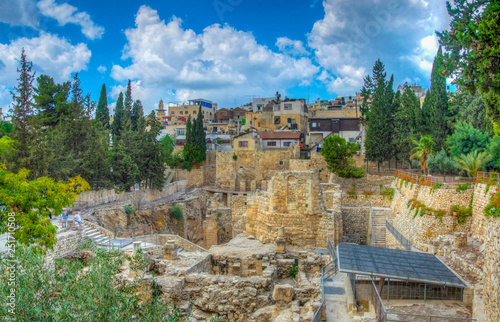 Fotomural Ruins of pools of Bethesda in Jerusalem, Israel