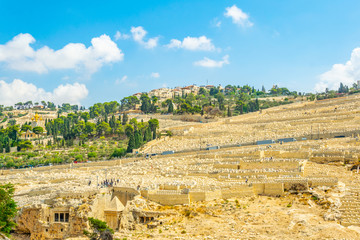 Wall Mural - Tombs of the prophets situated on mount of olives in Jerusalem, Israel