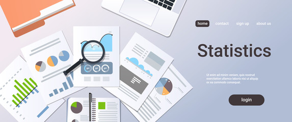 Poster - analysis financial results finance business chart graph diagram statistic concept top angle view des