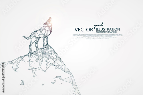 The wolf is sworn sovereignty, the concept of leader, vector illustrations Wallpaper Mural