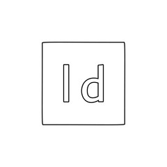 Fototapete - indesign, text icon. Simple thin line, outline vector of Text editor icons for UI and UX, website or mobile application