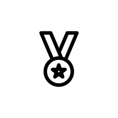 Wall Mural - medal outline vector icon