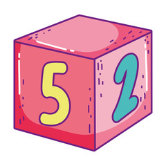 Sticker - block with number toy