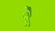 Lime Green Spaceman Astronaut Cosmonaut 3d illustration 3d render