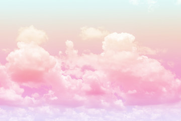 Wall Mural - Cloud and sky with a pastel colored. Nature abstract background