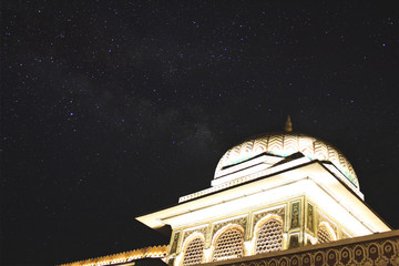 Wall Mural - A LED lit dome with few stars at the Chandpole bazar at Jaipur, India