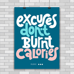 Wall Mural - Fitness motivational quotes