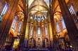 Cathedral of the Holy Cross and Saint Eulalia interior in Gothic quarter, Barcelona, Spain