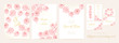 © ingara - Wedding Cards Set with Delicate Pink Roses.