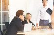 © DJ Creative Studio - Blurred Multiethnic Business People Brainstorming with Teamwork for Success Goal Togetherness in Organization Collaboration Concept