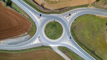 Aerial Photo Of A Roundabout In Le Langon, Vendee