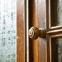 Wall Mural - Detail of an old knob turned wood - Old Tuscany furniture - Italy, 19th century