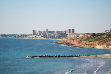 Wall Mural - Cabo Roig rocky coastline, Spain