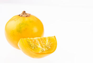 Poster - Typical Colombian tropical exotic fruit called lulo (Solanum quitoense)