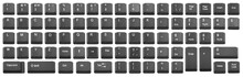 Alphabet Buttons Of The Computer Keyboard. Isolate On White Background