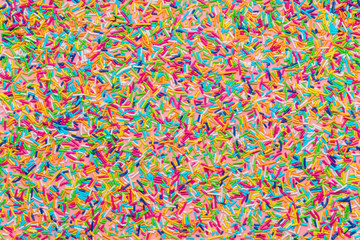 Wall Mural - trendy pattern of colorful sprinkles like background, sweet decoration