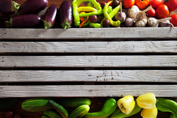 Poster - Vegetables on wood