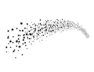 Wall Mural - black shooting star