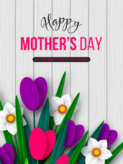 Wall Mural - Happy Mothers day greeting card.