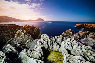 Wall Mural - impressive view of the reserve monte cofano. unique place on earth.