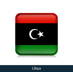 Flag of Libya - Square glossy badge