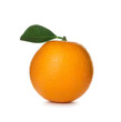 Fresh ripe orange isolated on white. Citrus fruit