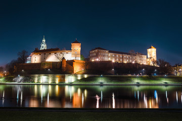 Wall Mural - Wawel Castle in Krakow seen from the Vistula boulevards. Krakow is the most famous landmark in Poland