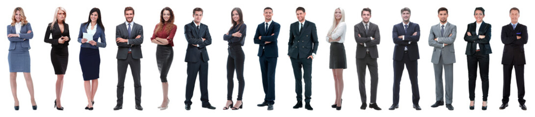 Wall Mural - Young attractive business people - the elite business team
