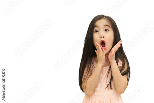 Surprising Little Cute Asian Girl Open Her Eyes And Mouth So Wide She 