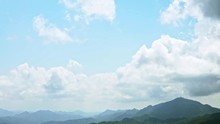 4K Elevated View Mountains WuFenShan Cloudy Day. Beautiful Mount Landscape-Dan
