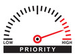 high priority  index dial scale -   illustration design template