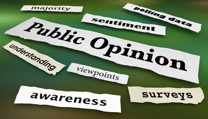 Public Opinion Surveys Polls Headlines 3d Illustration