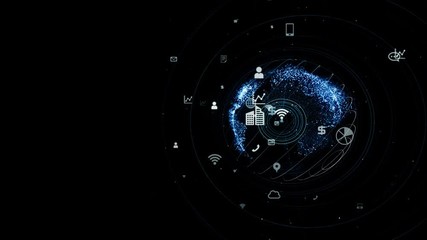 Poster - Communication network concept. IoT (Internet of Things).