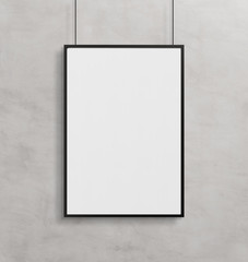 Aufkleber - Black frame hanging mockup 3d rendering