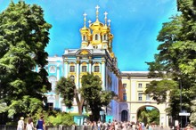 Church Of Catherine Palace In Pushkin In Russia