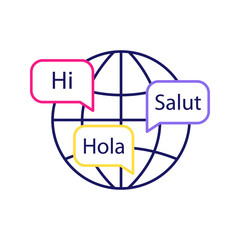 Sticker - World languages color icon