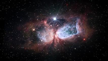 Wall Mural - Star forming nebula region cygnus constellation space burst flare light. Contains public domain image by Nasa