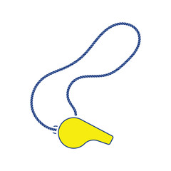 Sticker - Icon of whistle on lace