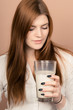 © Akm - girl drinks milk and is happy