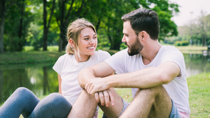 Wall Mural - Happy couple on vacation.