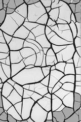 cracked mosaic texture in black and white