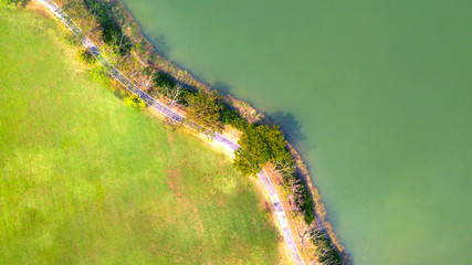 Wall Mural - Aerial view of park