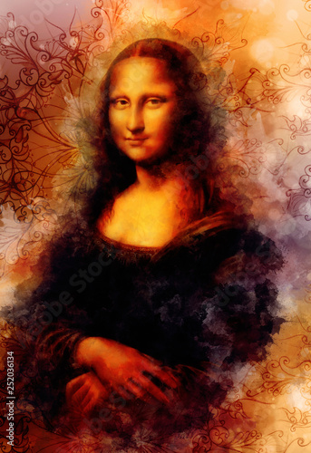 Obrazy Leonardo da Vinci  reprodukcja-obrazu-mona-lisa-leonarda-da-vinci-oraz-efekt-graficzny