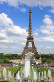 Fototapeta Boho - View of the Eiffel tower from Trocadero square