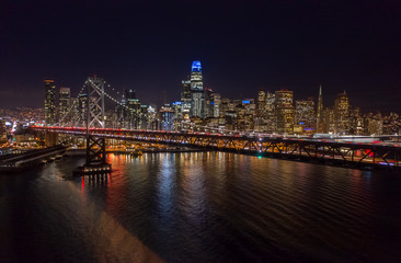 Sticker - San Francisco downtown skyline aerial