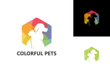 Colorful Pets Logo Template Design Vector, Emblem, Design Concept, Creative Symbol, Icon